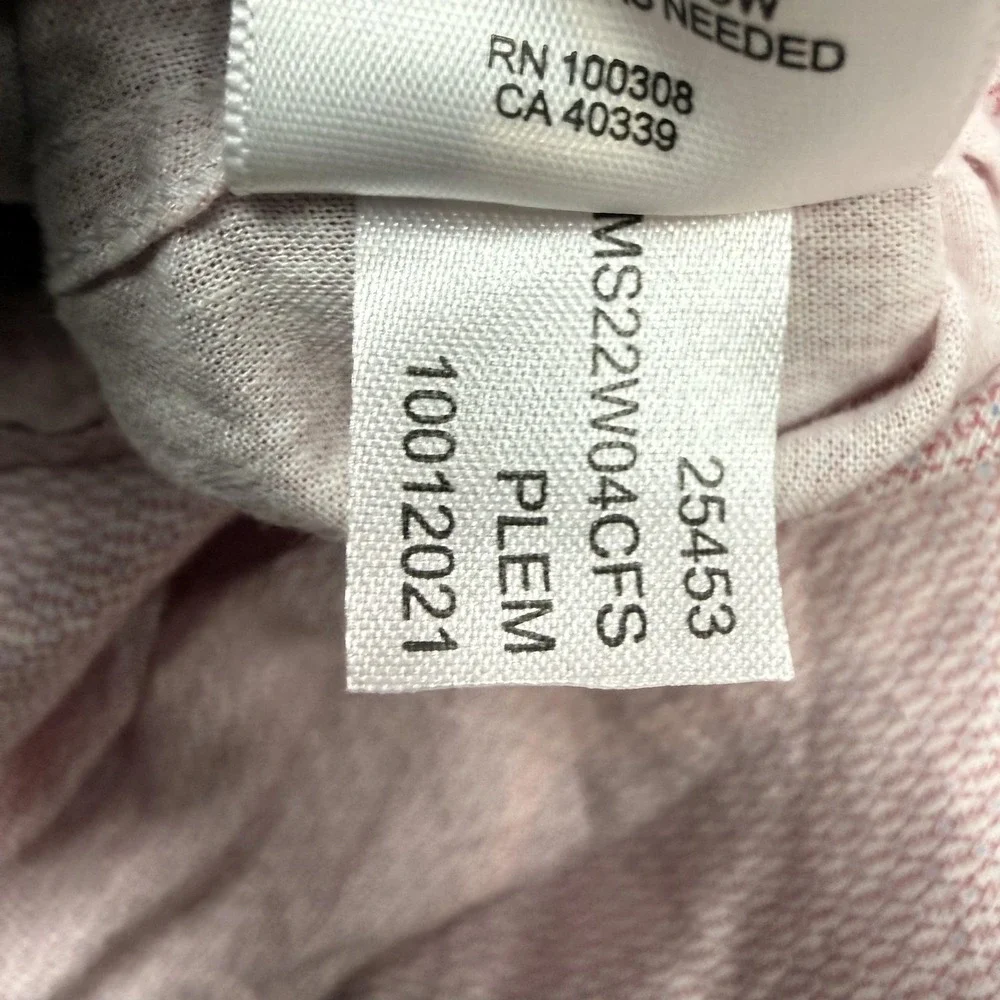 Peter Millar Shirt Mens Large Pink Linen Blend Geometric Button Up Casual